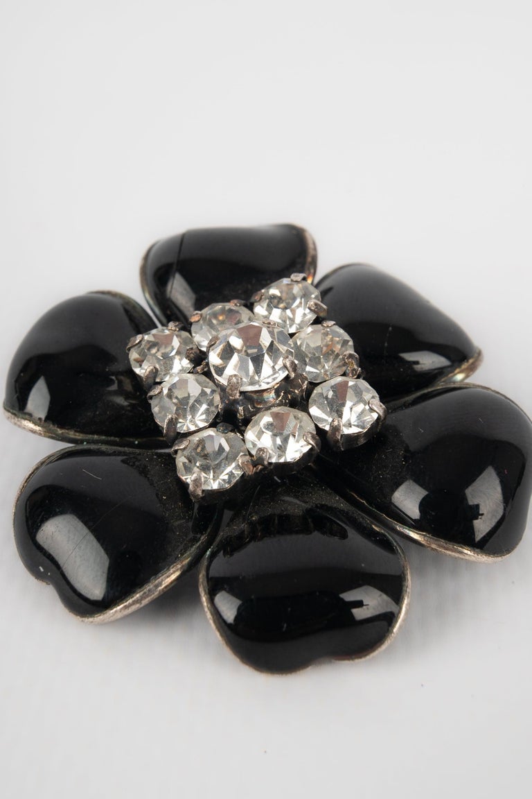 Ancienne Broche Française à Strass En Verre - Vintage, Occasion, Détail Couture