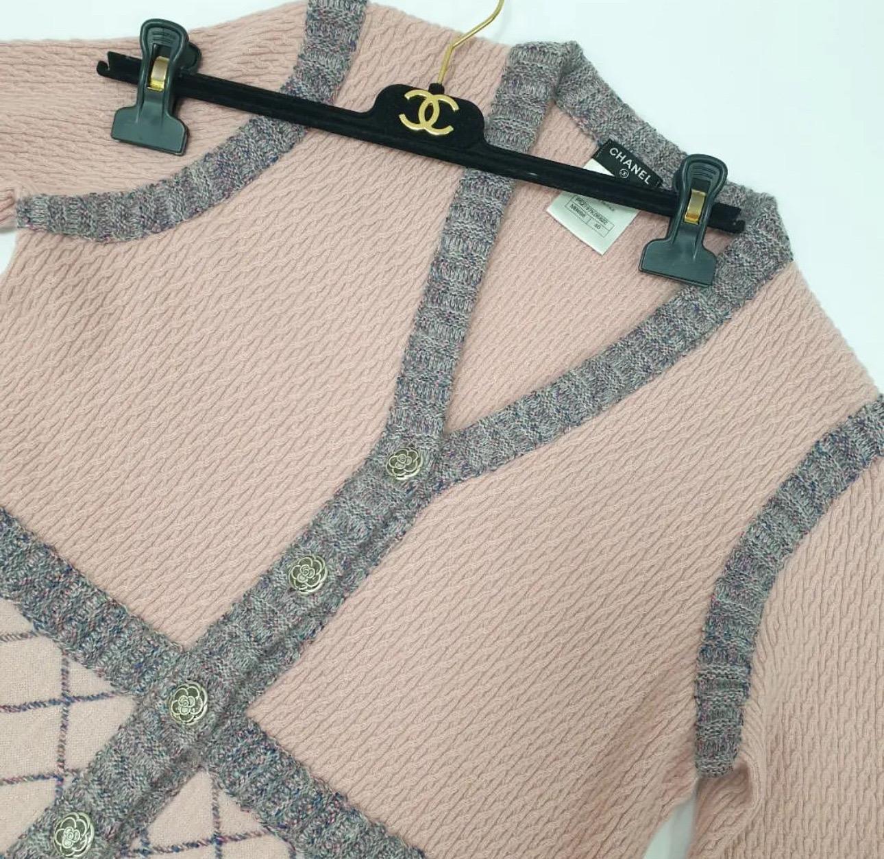 Women's CHANEL Camellia Button Cardigan For Sale