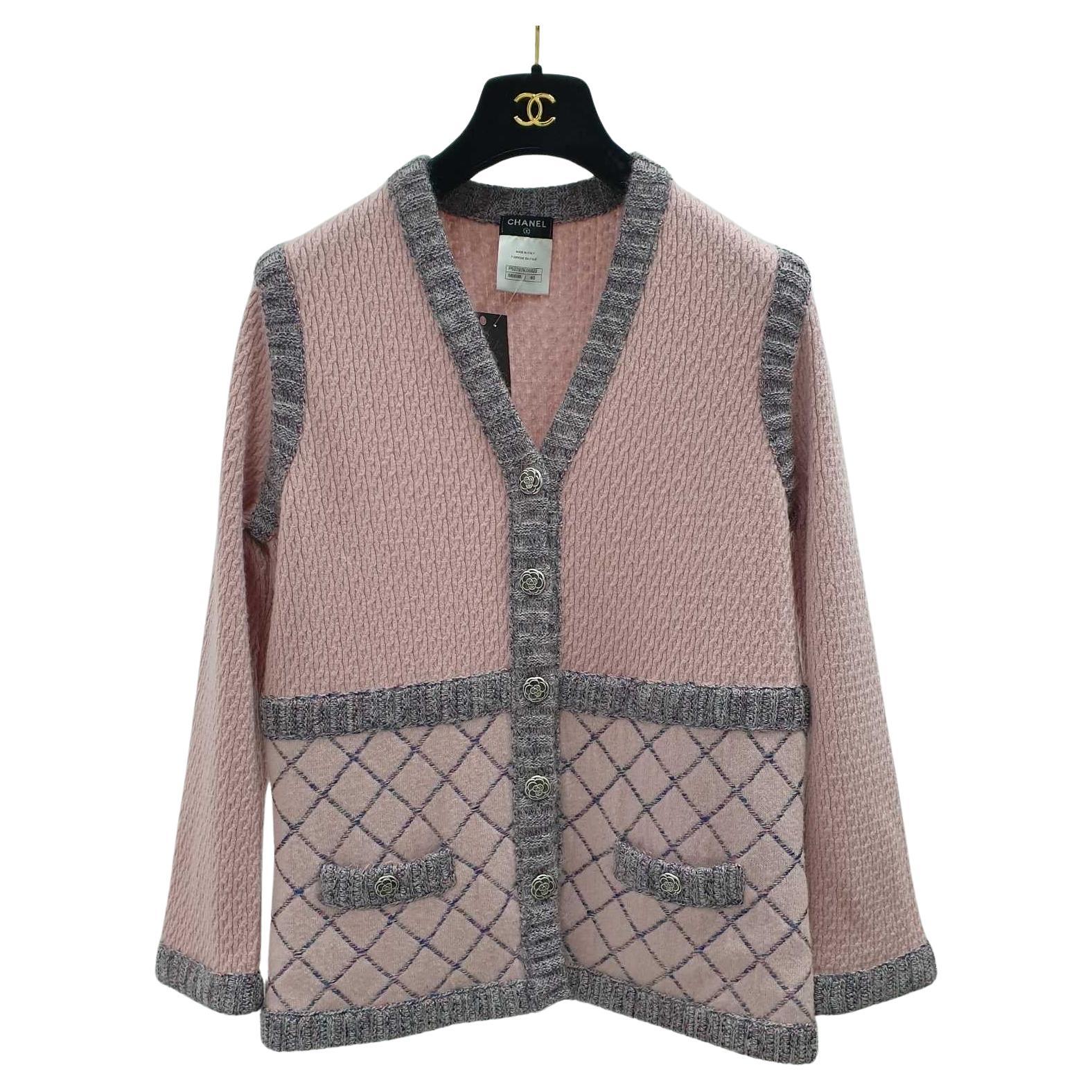 CHANEL Camellia Button Cardigan For Sale