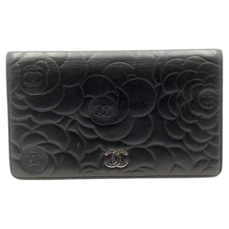 Chanel Camellia CC Embossed Leather Wallet CC-1029P-0002