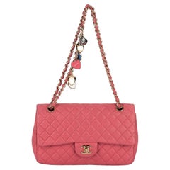 Chanel Camellia Charm Single Flap Bag