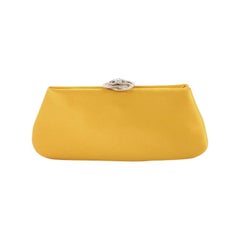 Chanel Camellia Clasp Clutch Satin with Crystals Small