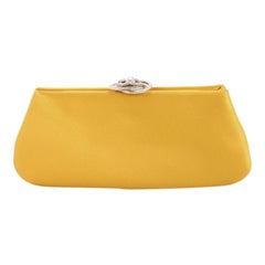 Chanel Camellia Clasp Clutch Satin with Crystals Small