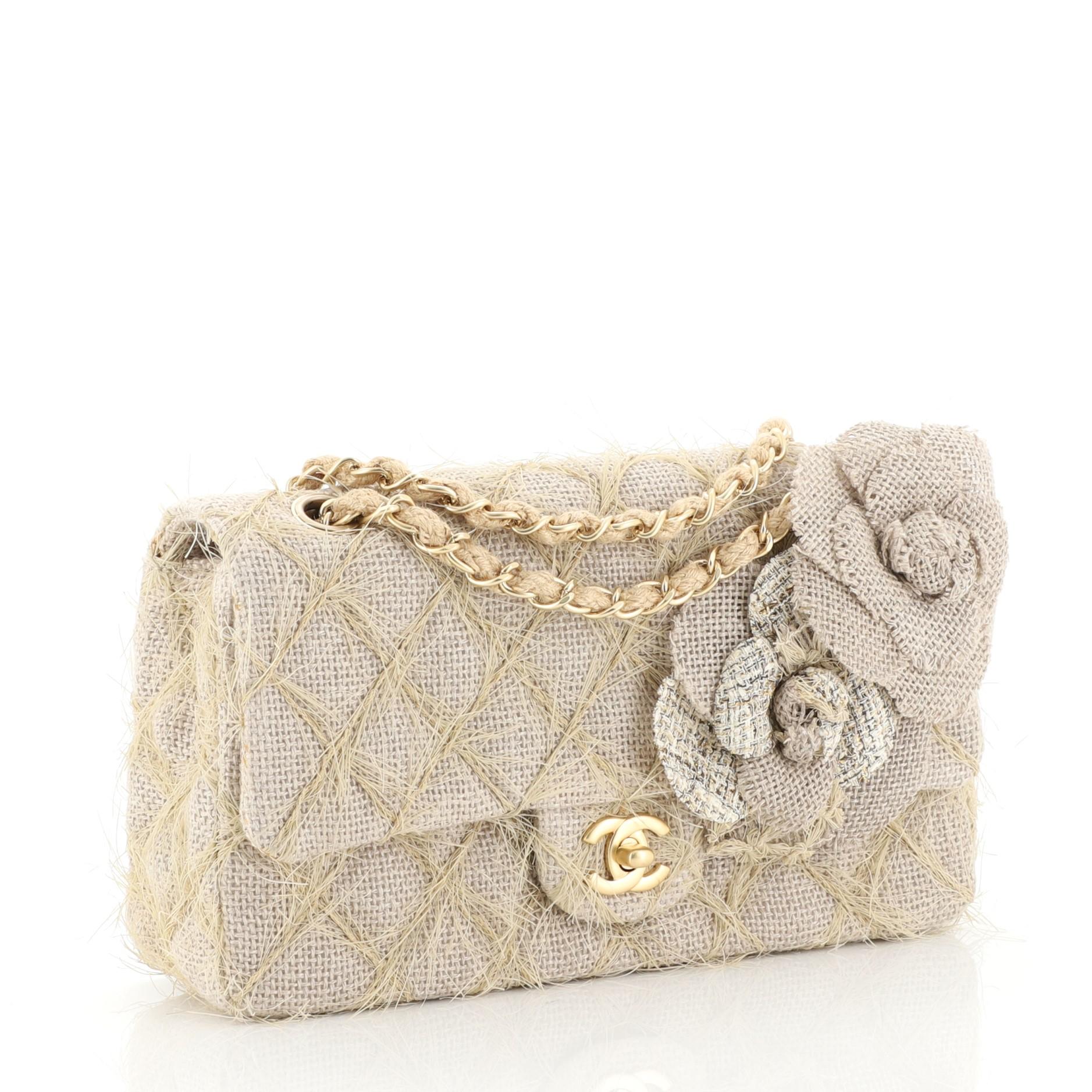 chanel burlap bag