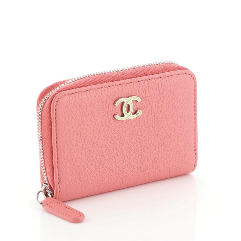 Chanel camellia coin purse best sale