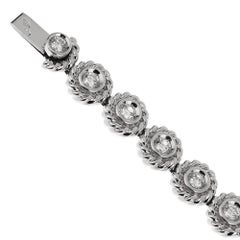 Chanel Camellia Diamond White Gold Tennis Bracelet