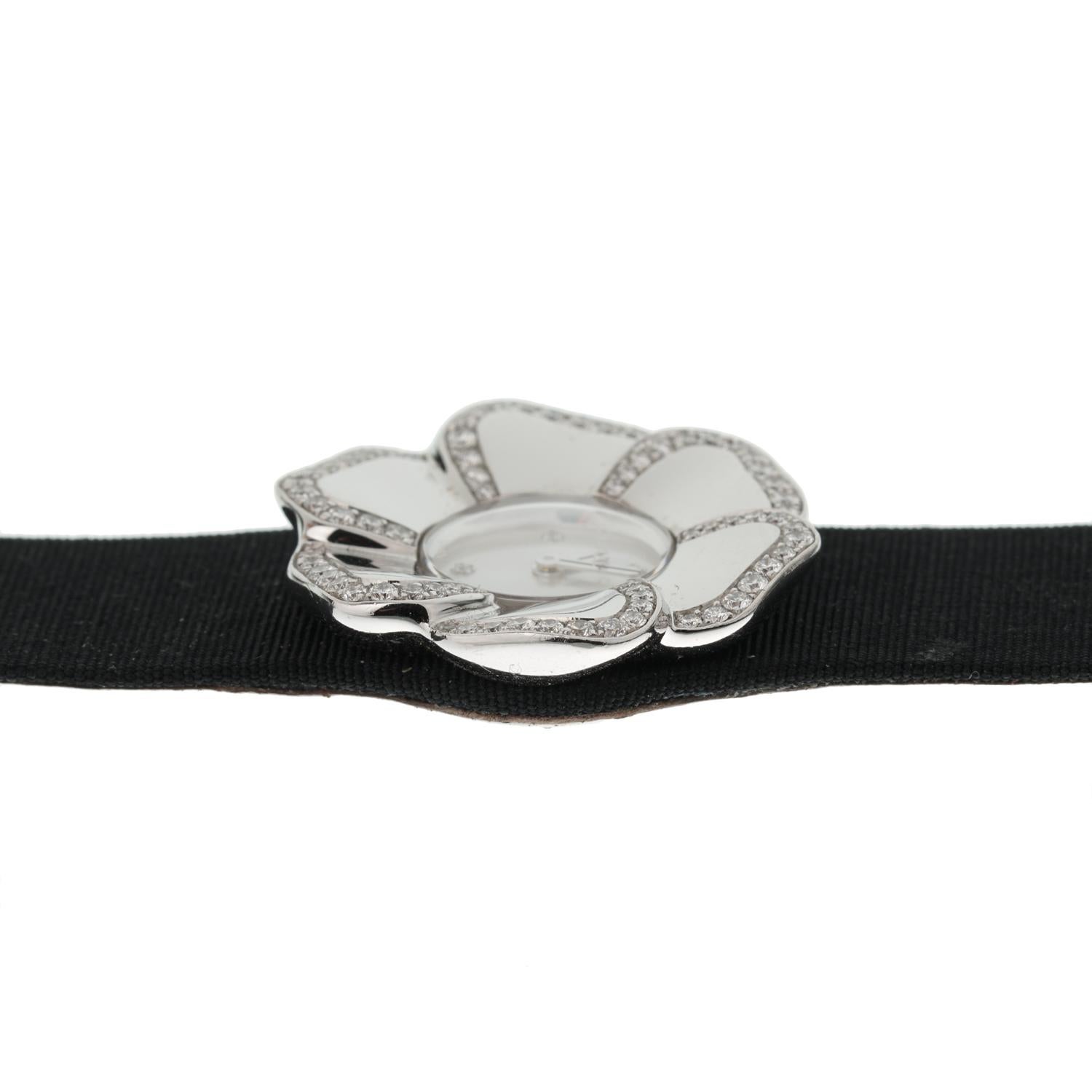 chanel white flower watch