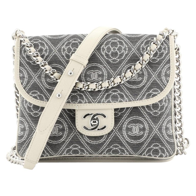 Chanel Limited Edition Large Shoulder Tote in Camellia Printed Canvas - SOLD