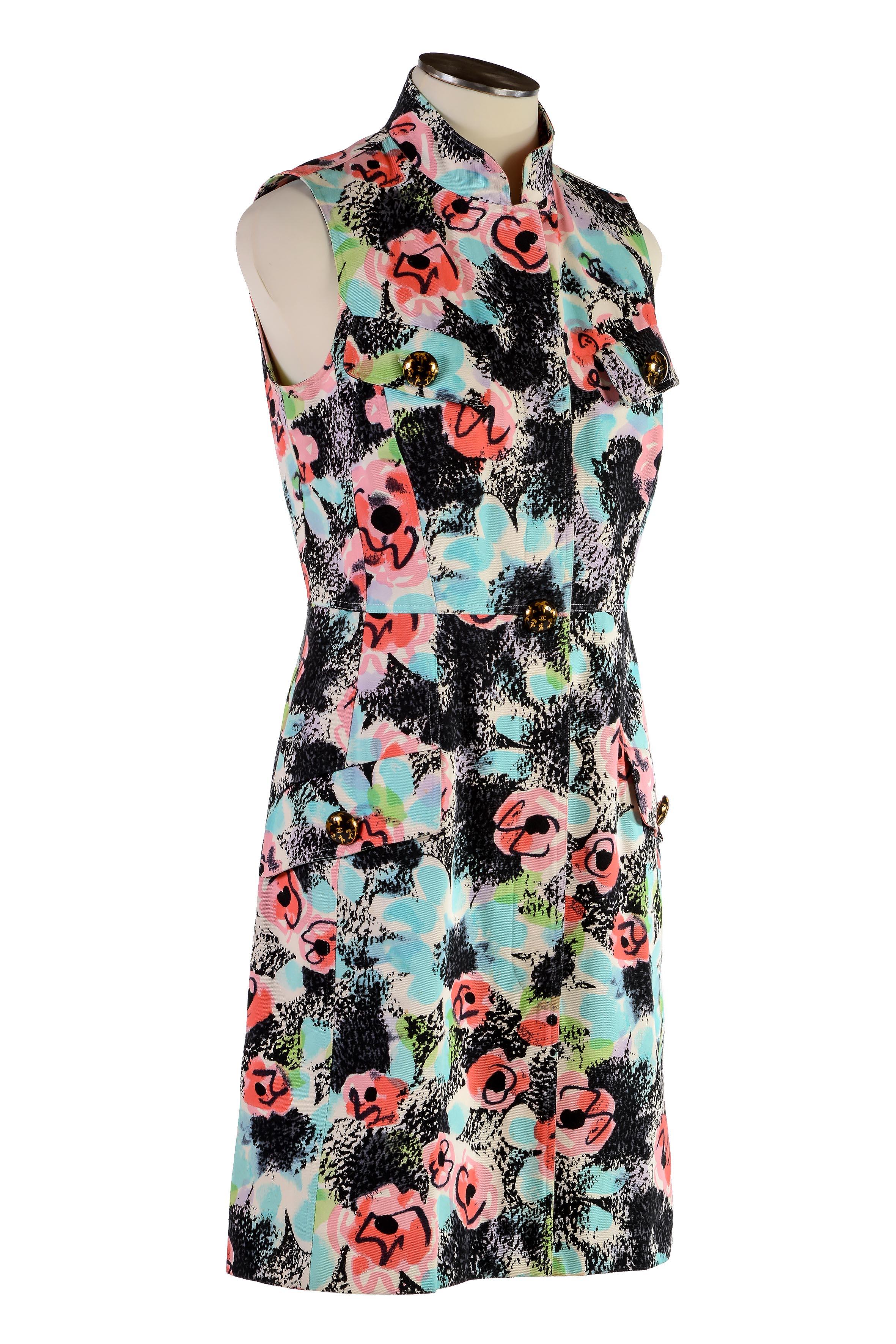 Women's CHANEL Camellia Dress 97P For Sale