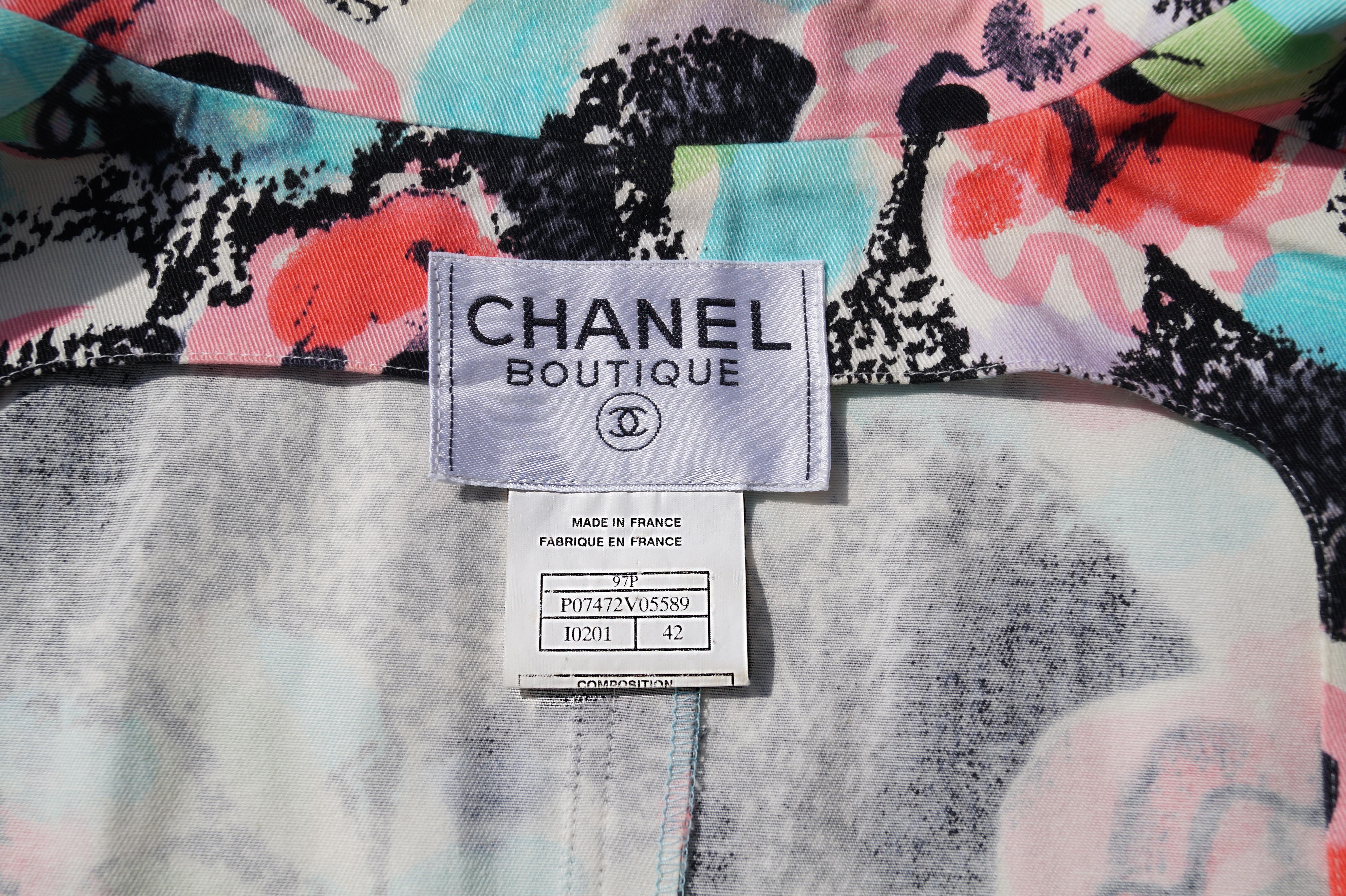 CHANEL Camellia Dress 97P For Sale 3