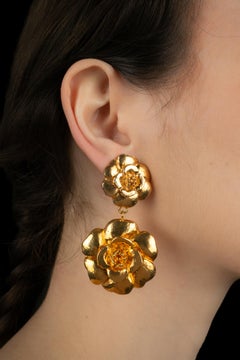 Chanel camellia earrings by Karl Lagerfeld circa 1988