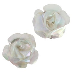 Chanel camellia earrings