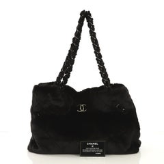 Chanel Camellia Fantasy Tote Faux Fur Large
