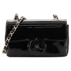 Chanel Camellia Flap Bag Patent Small