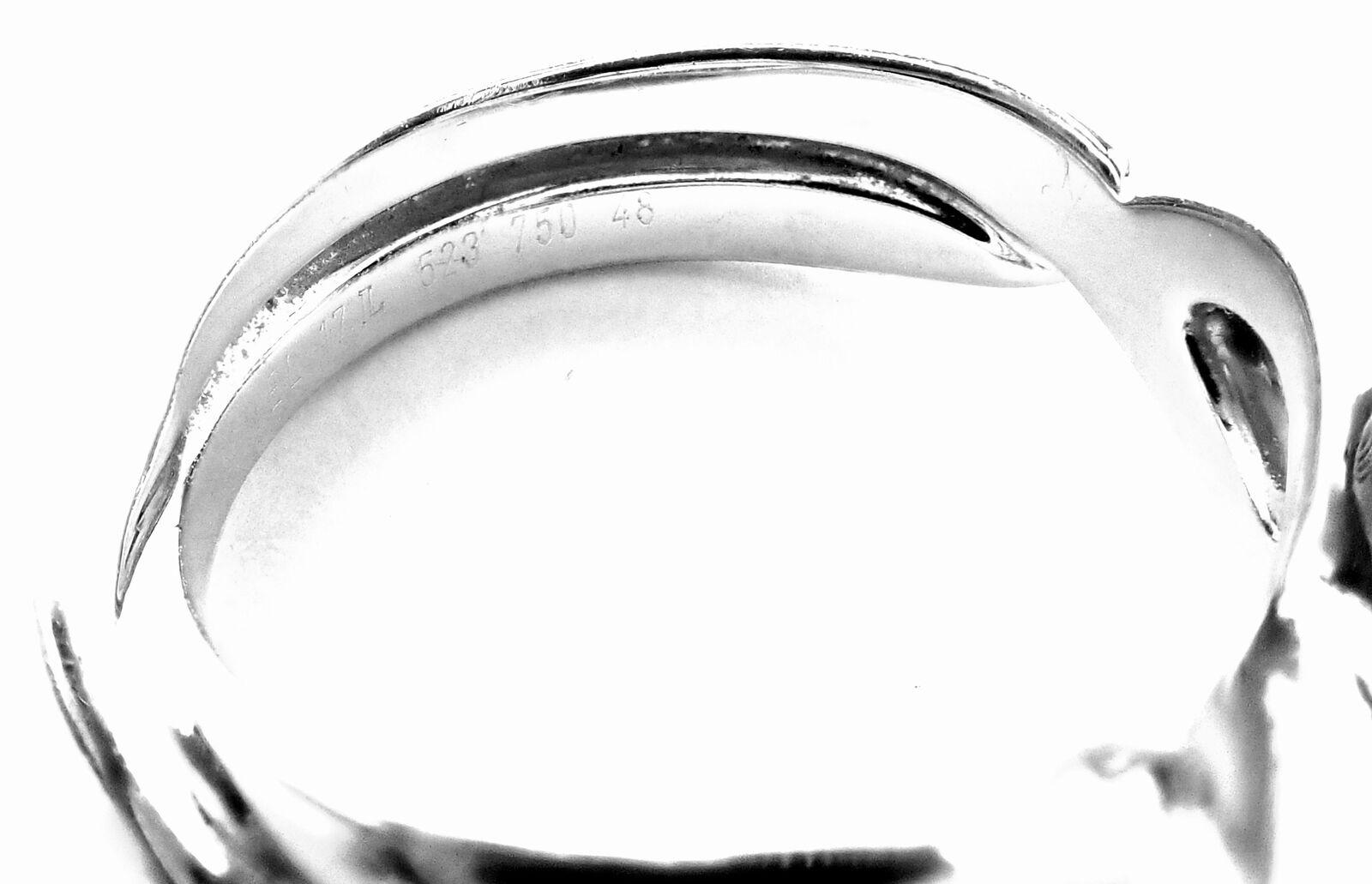 Chanel Camellia Flower Aquamarine Sapphire White Gold Ring For Sale 3