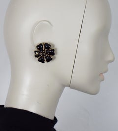 CHANEL Camellia Flower CC Clip-On Earrings, 2002