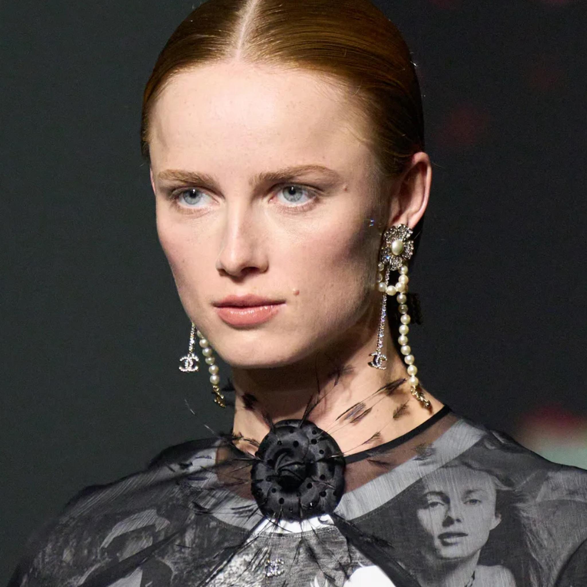 Chanel Camellia Flower, 'CC' Logo, Pearl & Strass Drop Earrings 1