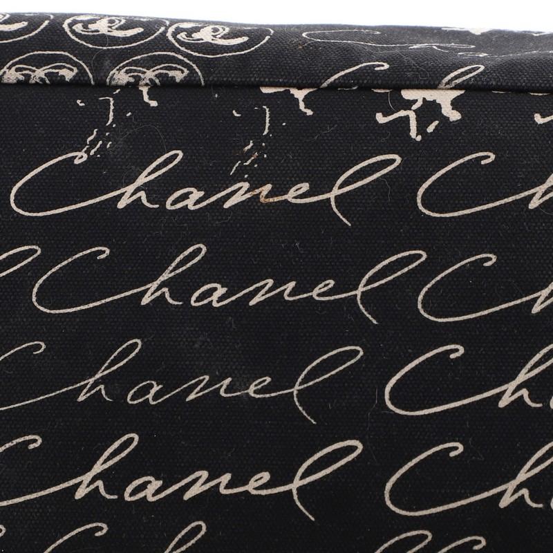 Chanel Camellia Flower Chain Tote Printed Canvas In Good Condition In NY, NY