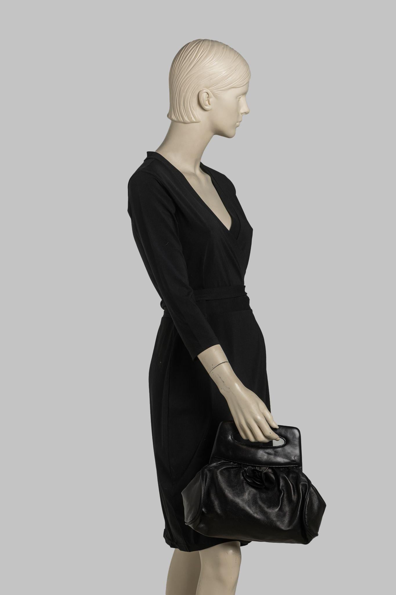 Chanel Camellia Lambskin Handle Bag 8