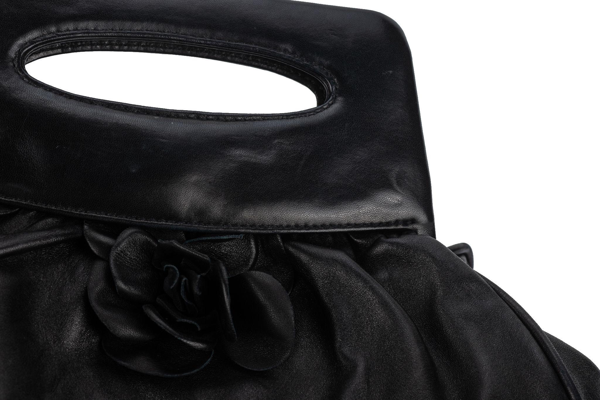Chanel Camellia Lambskin Handle Bag 2