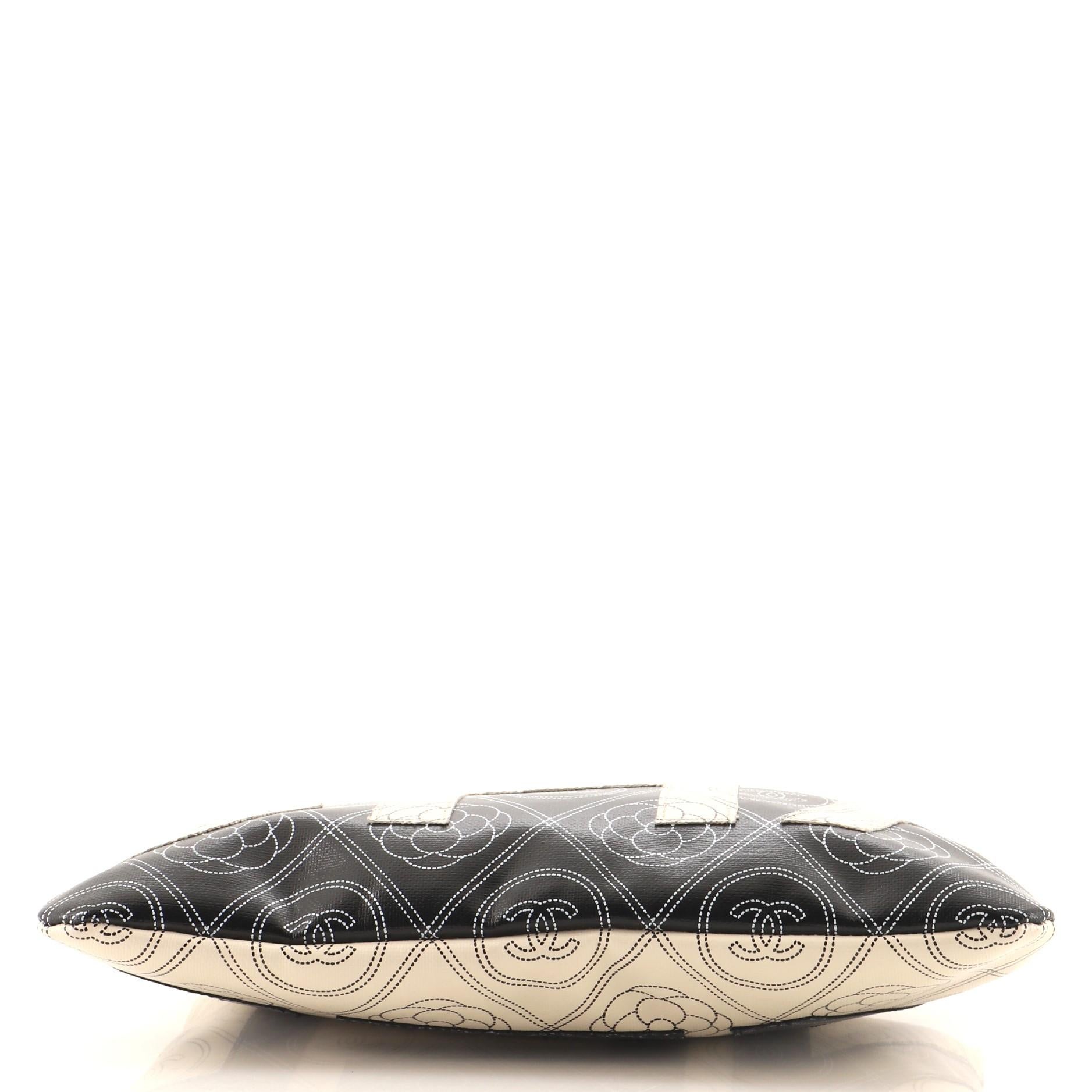 Women's or Men's Chanel Camellia Logo Wristlet Clutch Printed Coated Canvas Medium