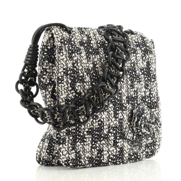 Chanel Camellia Messenger Bag Tweed Large at 1stDibs