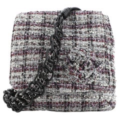 Chanel Messenger Bag aus Tweed mit Kamelie Gro