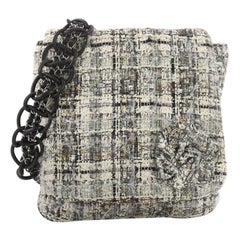 Chanel Camellia Messenger Bag Tweed Large
