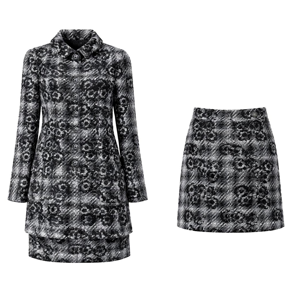 CHANEL Camellia Motif Lesage Tweed Ensemble 38 FR