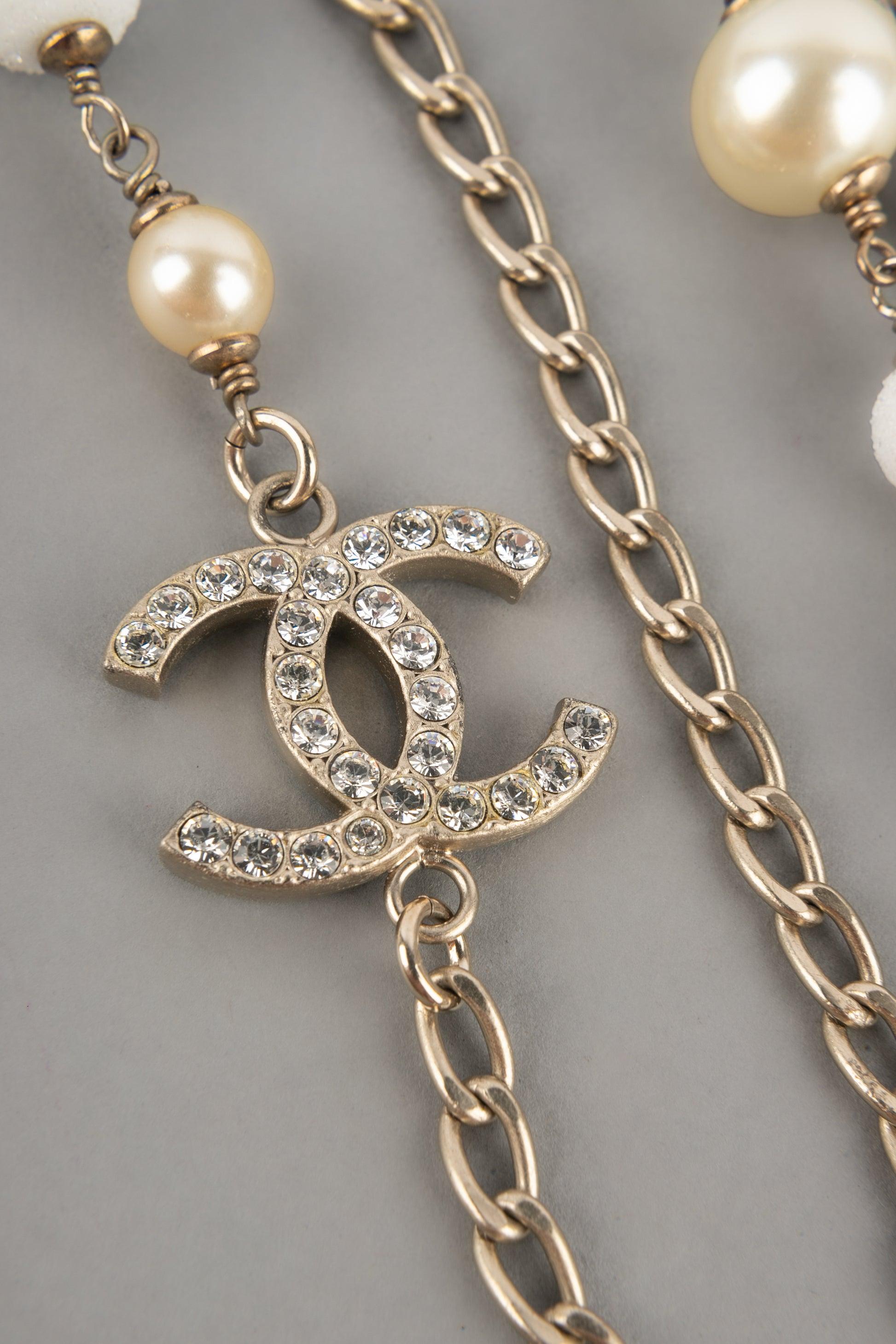 Chanel Camellia Necklace with Costume Pearls, 2005 1