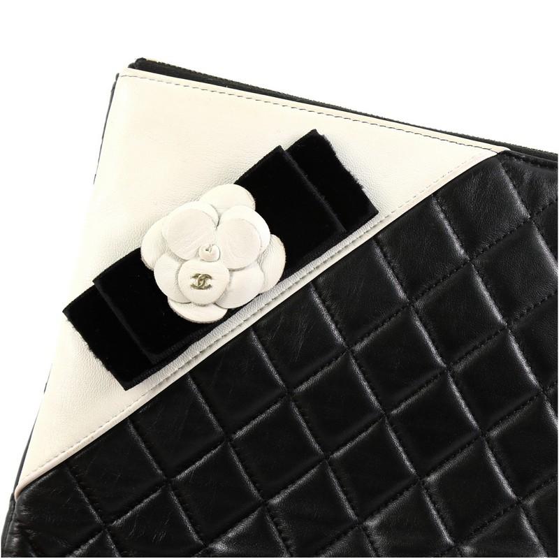 Chanel Camellia O Case Clutch Quilted Lambskin Large 1
