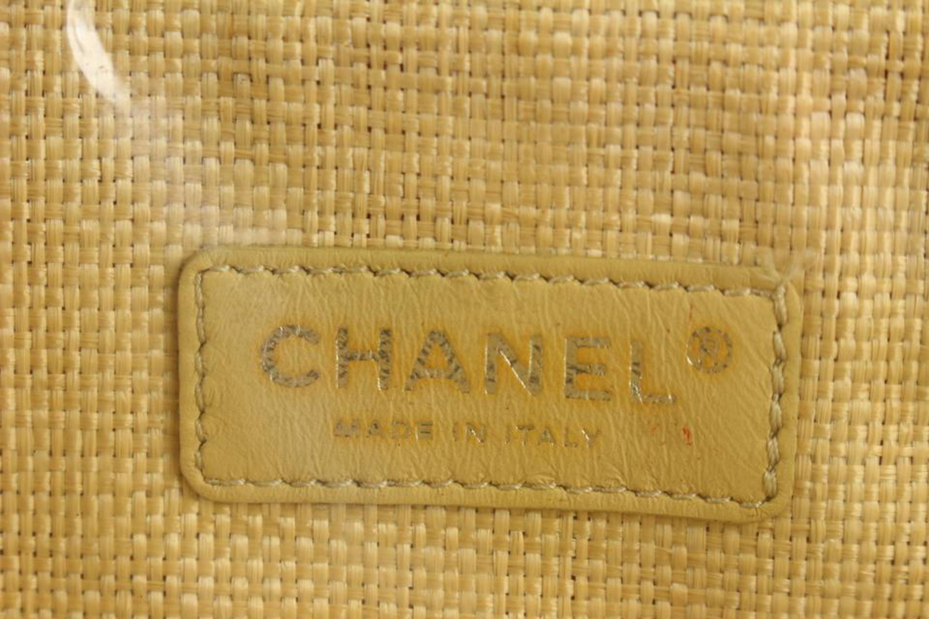 Chanel Camellia Raffia CC Logo Chain Tote bag 115c9 5