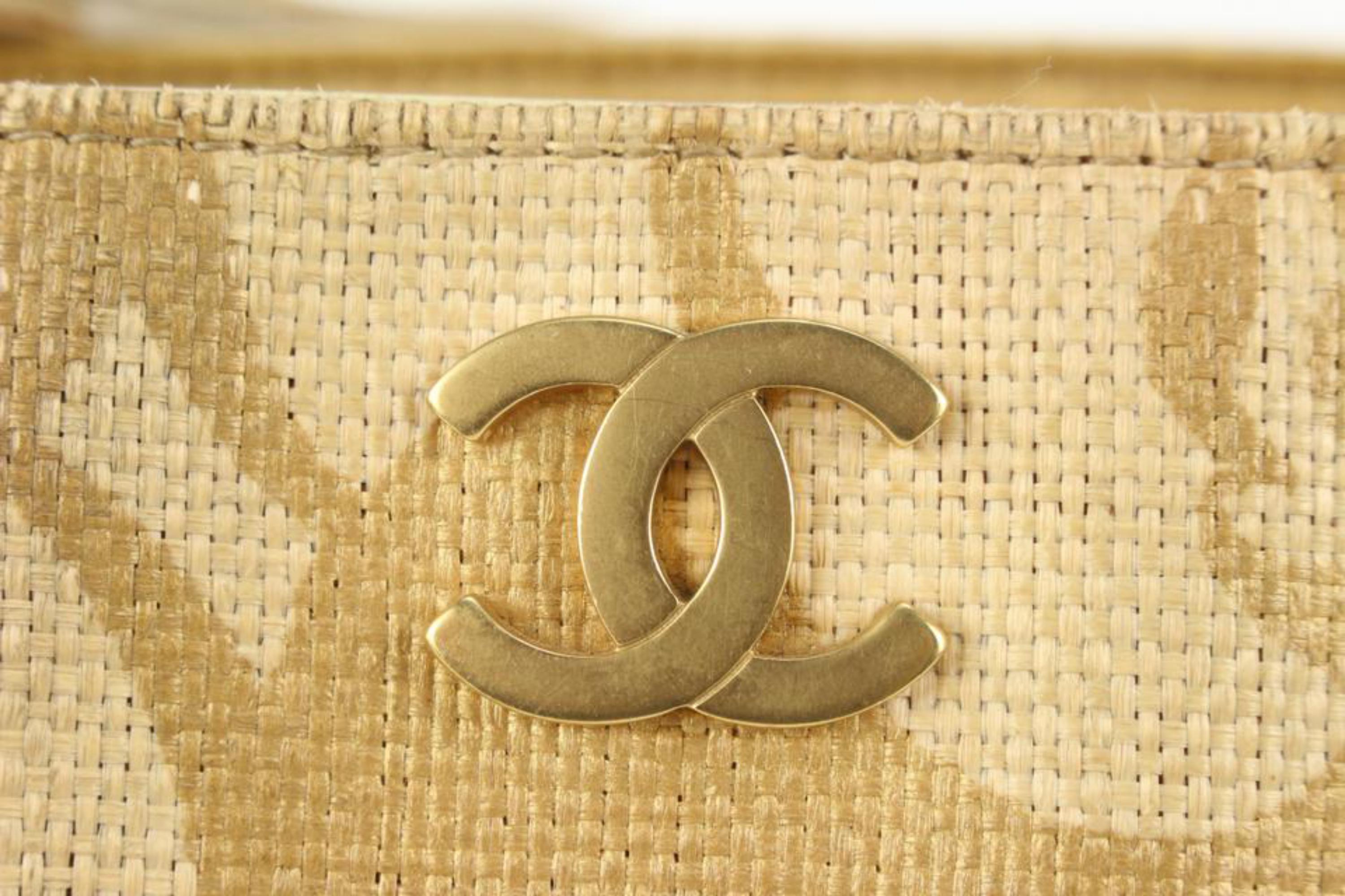 Chanel Camellia Raffia CC Logo Chain Tote bag 115c9 2