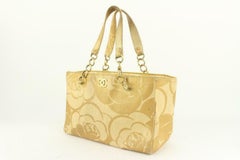 Chanel Camellia Raffia CC Logo Chain Tote bag 4C119