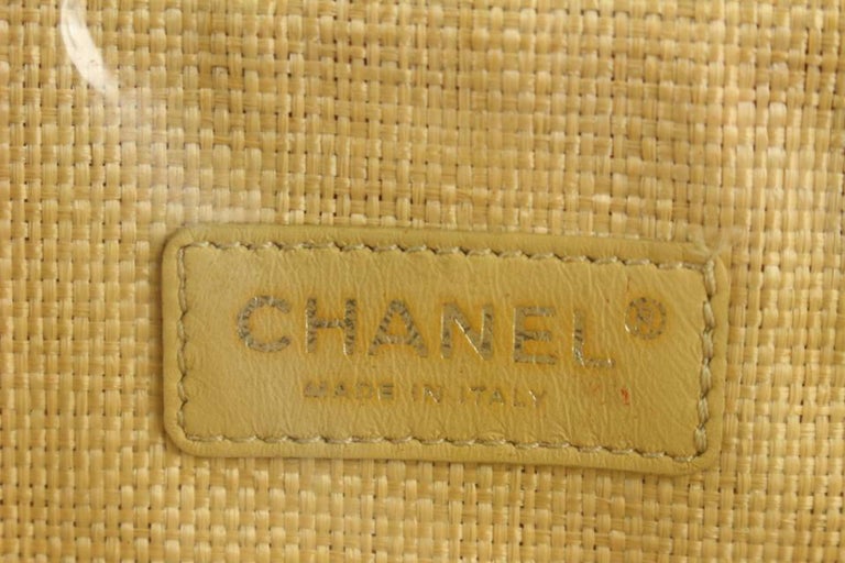 Chanel Camellia Raffia CC Logo Chain Tote bag 4C119 – Bagriculture