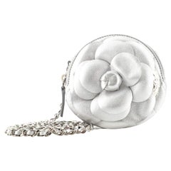 Chanel Camellia Round Clutch with Chain Lambskin