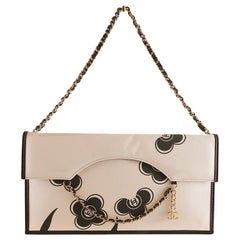 Chanel Camellia Silk and Leather Convertible Pochette- Limited Edition