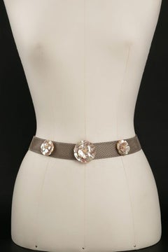 Chanel Camellia Silver Plated Belt Fall, 1998