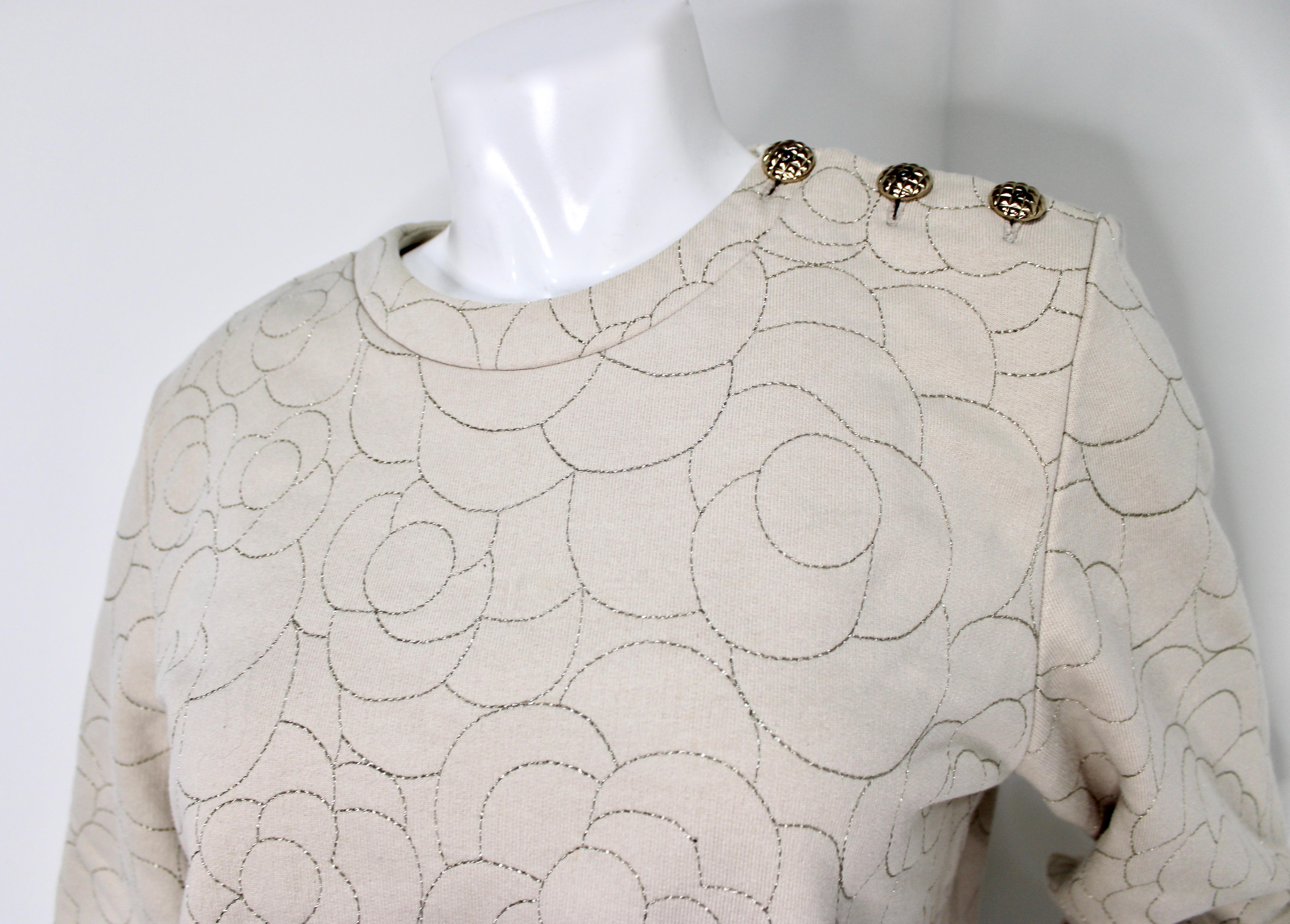 Beige Chanel Stitch by Stitch by Stitch by Stitch en coton beige circa 2018 en vente