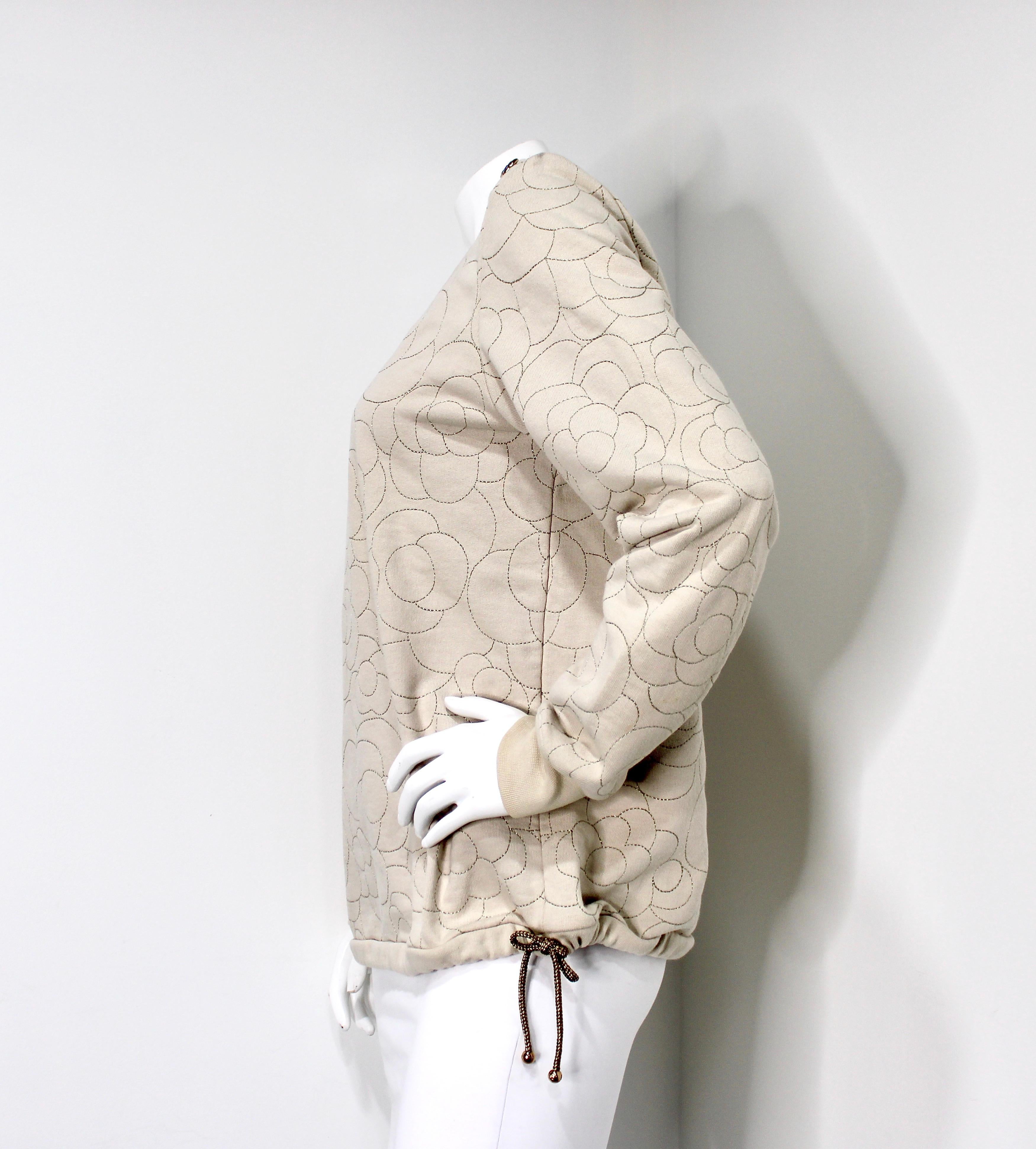 Chanel Stitch by Stitch by Stitch by Stitch en coton beige circa 2018 en vente 1