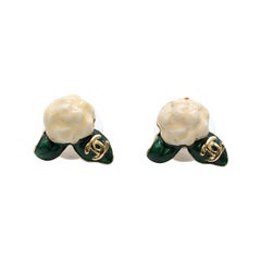 Chanel Camellia Stud Earrings
