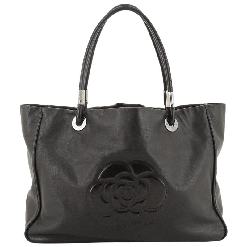 Chanel Camellia Tote Lambskin Large at 1stDibs