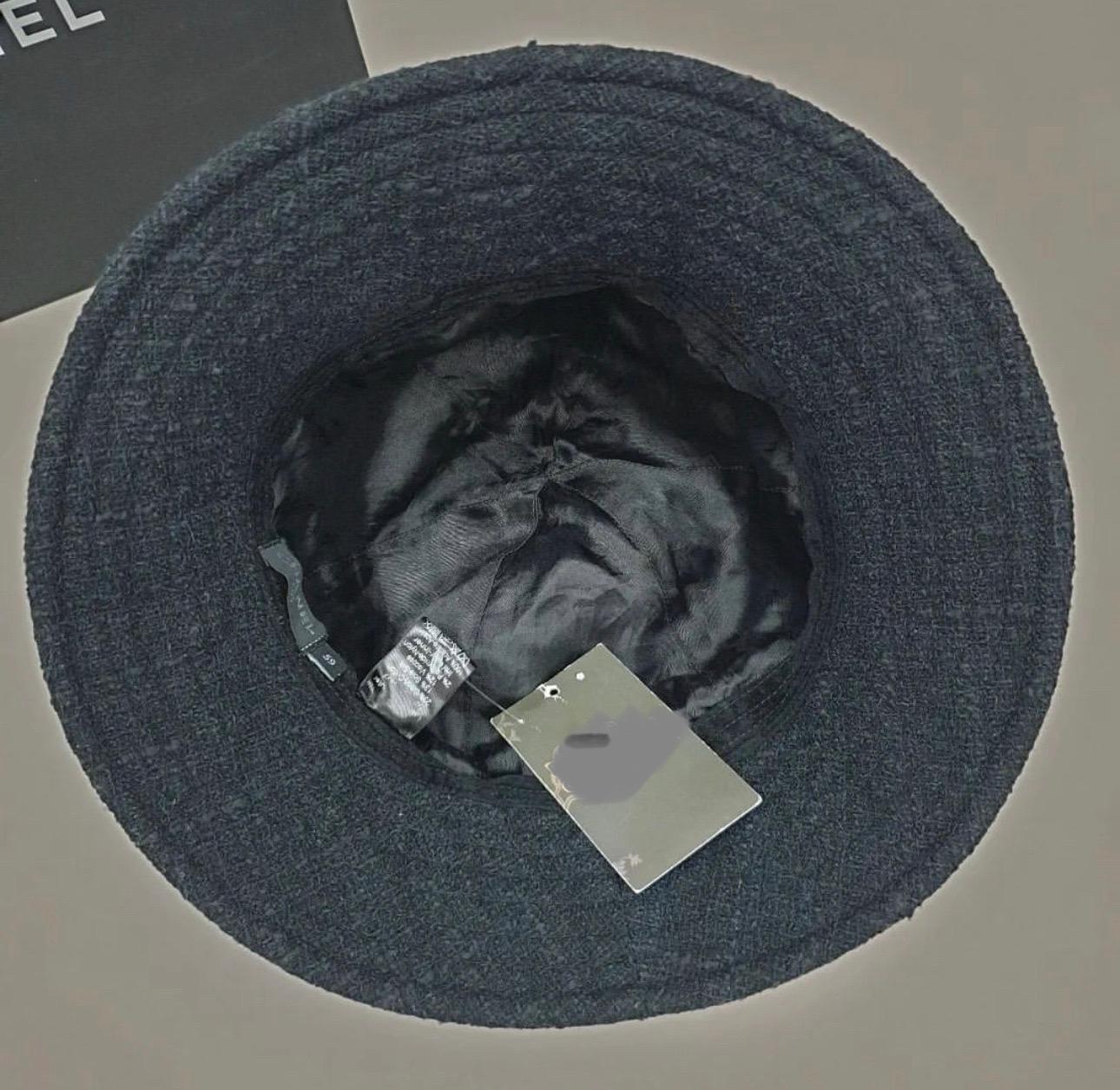 Chanel Camellia Tweed Bucket Hat 1