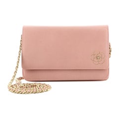 Chanel Camellia Wallet on Chain Leather