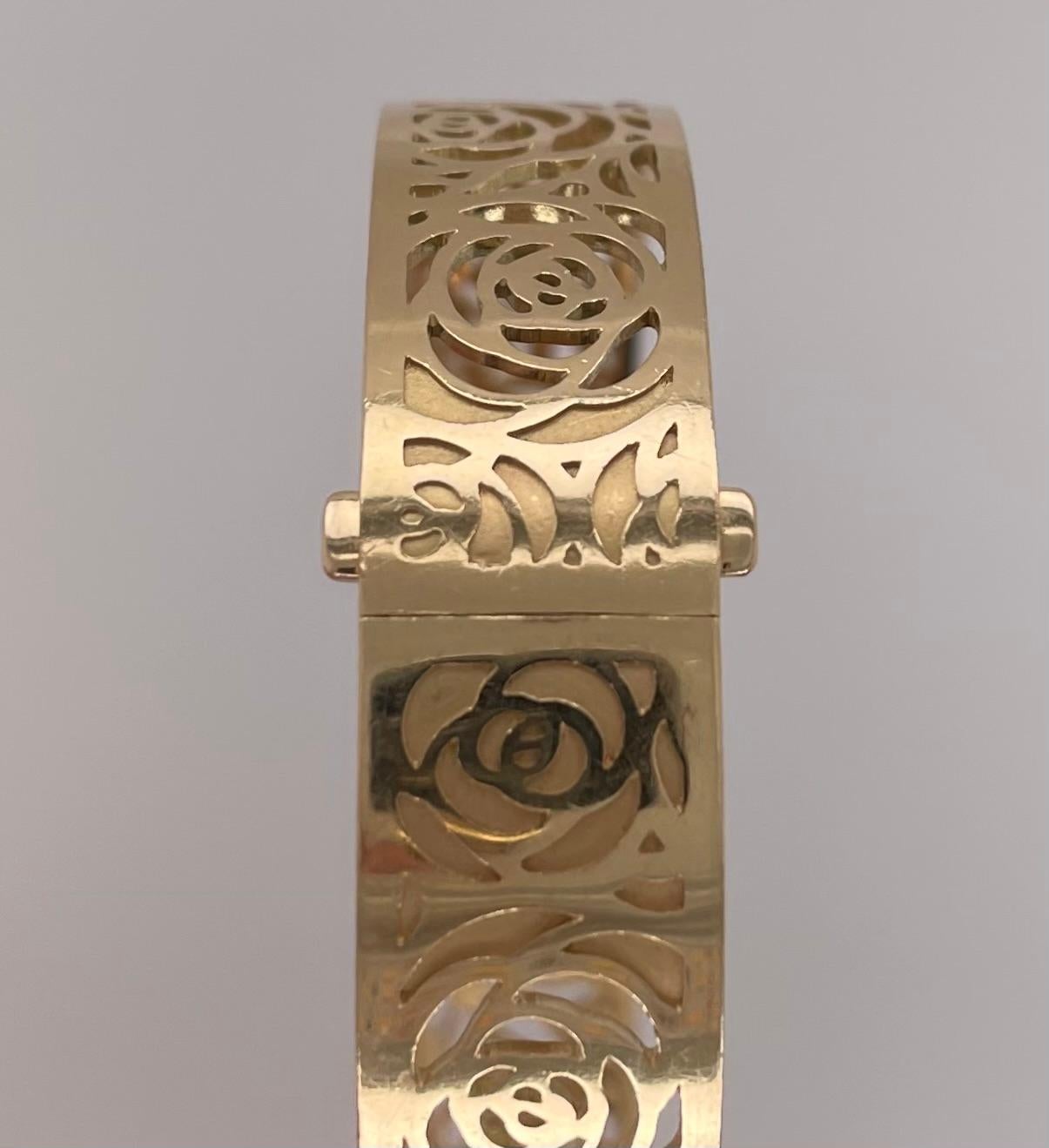 Chanel Camellia Yellow Gold Ajoure Bracelet 1