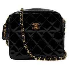 CHANEL Camera Bag Black Patent Leather 1994–1996