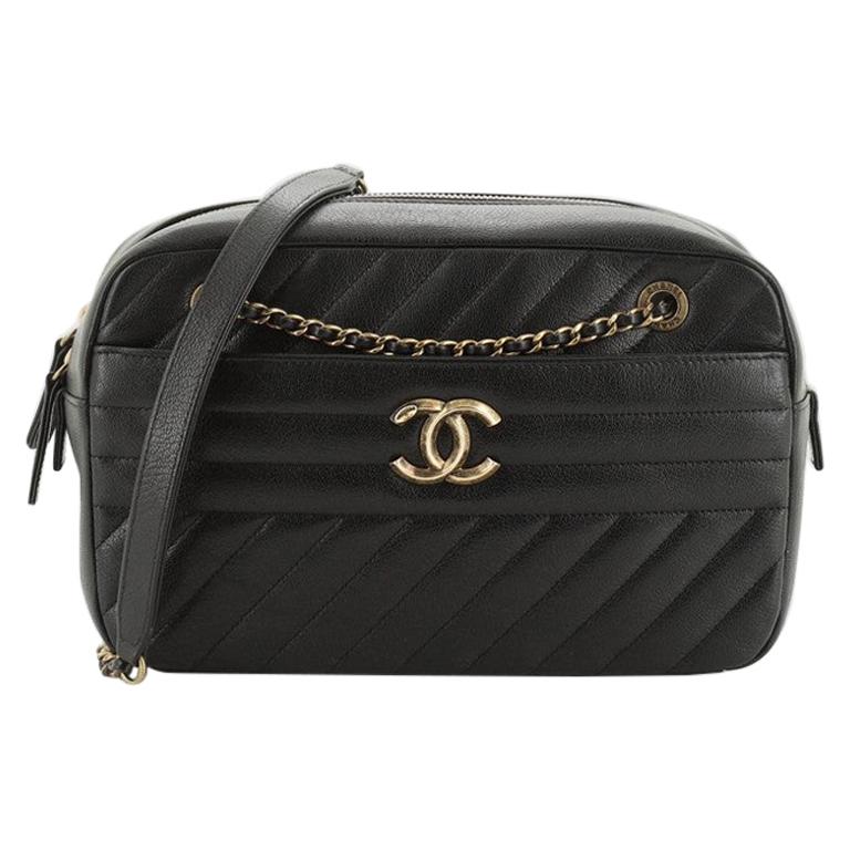 Chanel Camera Bag Diagonal Quilted Goatskin Small 