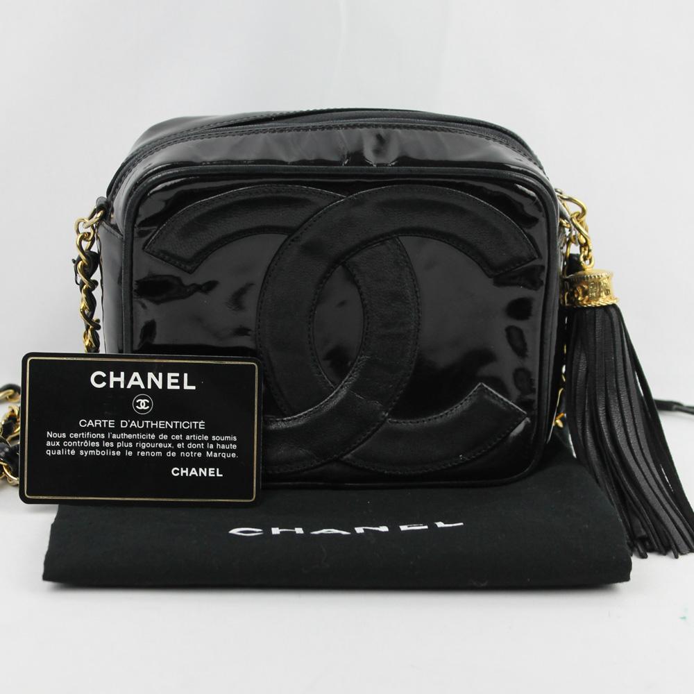 Chanel Kameratasche Lackleder im Angebot 6