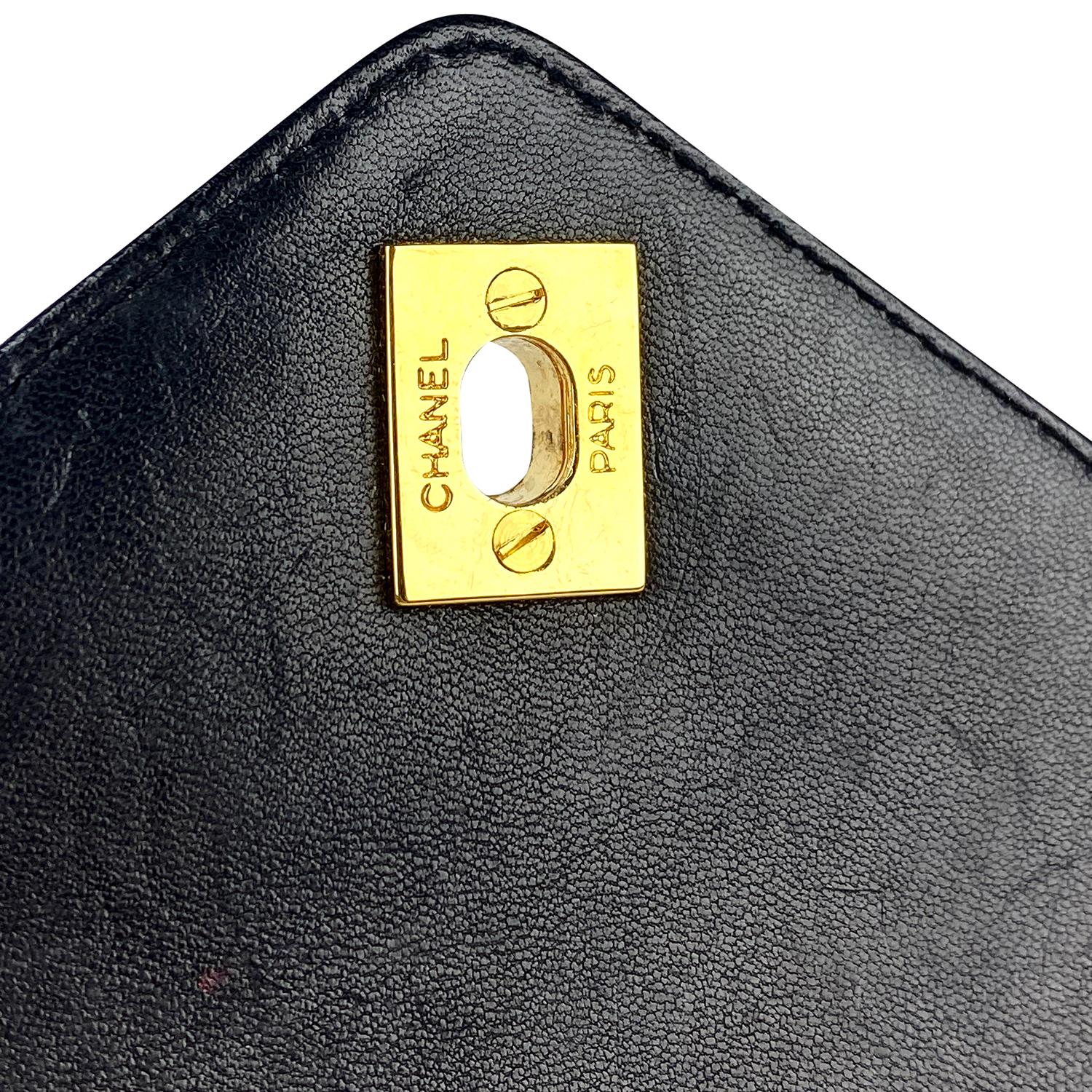 Chanel Camera Black Leather Crossbody Bag For Sale 5