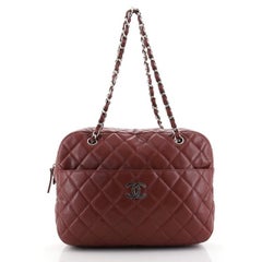 CHANEL Lambskin Quilted Small Coco Boy Camera Case Red 1246319